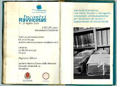 INCONTRI RAVVICINATI IN ARCHIVIO