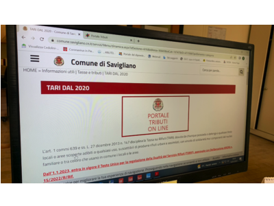 È attivo lo Sportello tributi on-line